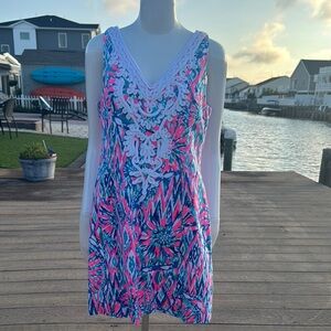Lilly Pulitzer Pink and Blue Resort Sheath Dress